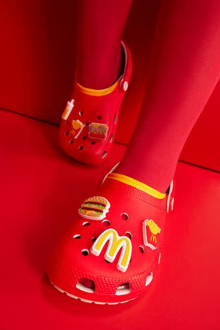 <p>McDonald's</p> McDonald’s and Crocs Drop a Limited Collection Including Grimace Cozy Sandals 