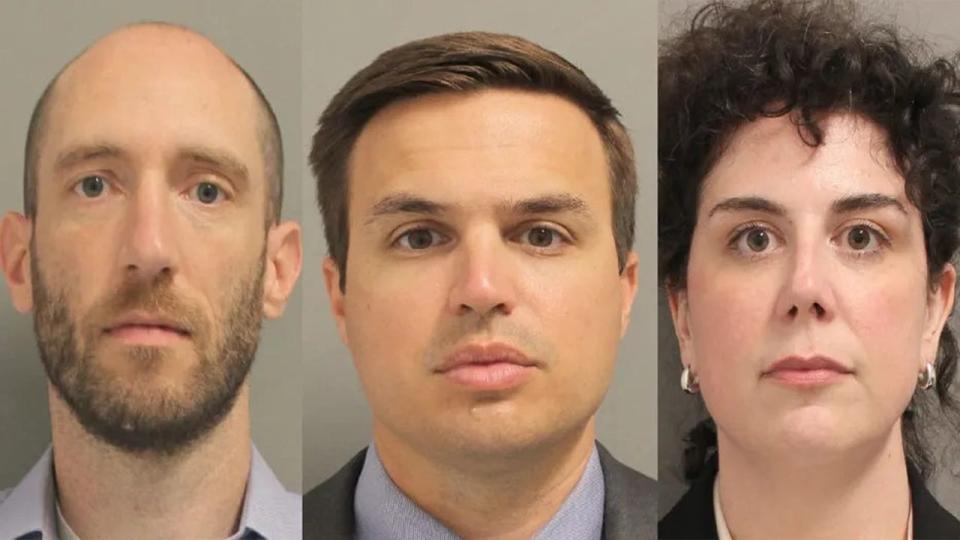 <div>Aaron Dunn (L), Alex Triantaphyllis (C), and Wallis Nader (R) are facing felony criminal indictments over a controversial multimillion-dollar contract.</div>