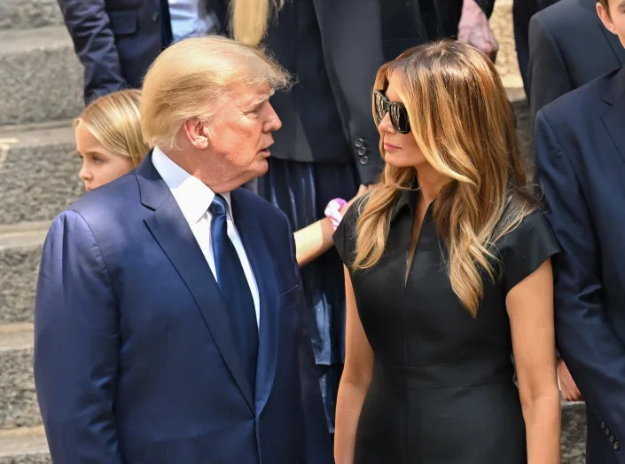 donald trump melania trump funeral