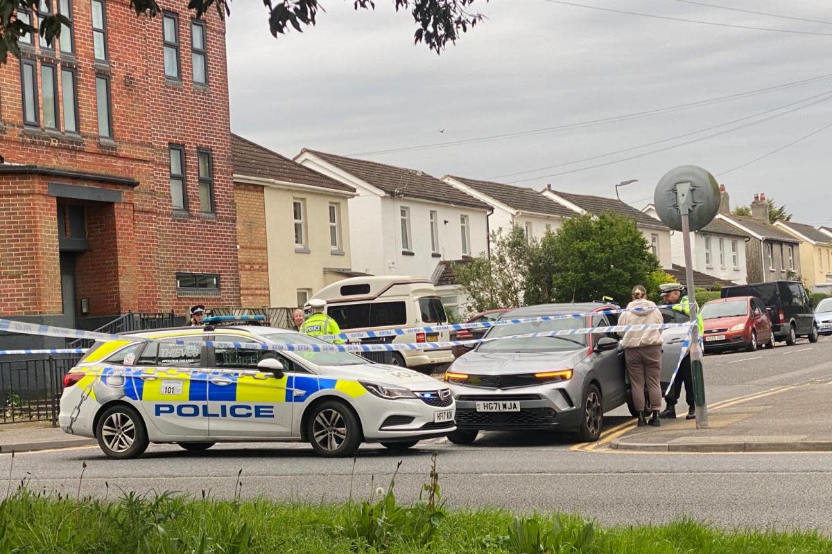 Police at the crash in Boscombe <i>(Image: Newsquest)</i>