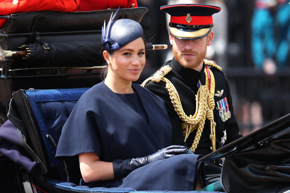 Megan Markle and Prince Harry at Trooping the Colour