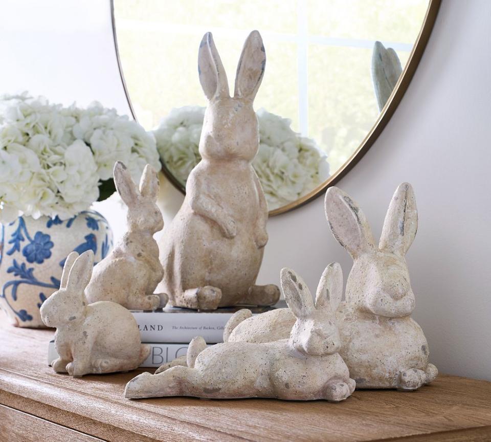 <p><a href="https://go.redirectingat.com?id=74968X1596630&url=https%3A%2F%2Fwww.potterybarn.com%2Fproducts%2Fstone-easter-bunny-sculptures%2F&sref=https%3A%2F%2Fwww.housebeautiful.com%2Fentertaining%2Fholidays-celebrations%2Fg3197%2Feaster-decorations%2F" rel="nofollow noopener" target="_blank" data-ylk="slk:Shop Now;elm:context_link;itc:0;sec:content-canvas" class="link ">Shop Now</a></p><p>Handcrafted Terracotta Bunny Sculptures</p><p>potterybarn.com</p><p>$39.50</p>