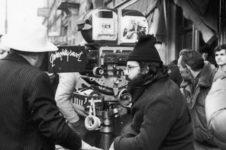 Coppola en 1974, durante el rodaje de El Padrino II.