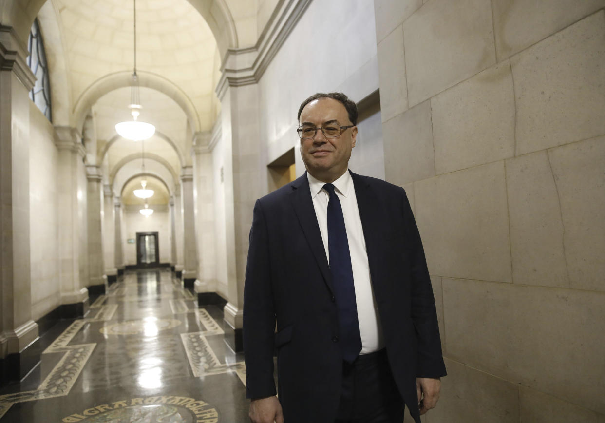 Bank of England governor Andrew Bailey. Photo: Tolga Akmen/AP