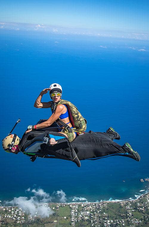 Wingsuit rodeos are advanced and require an experienced wingsuiter and rider!