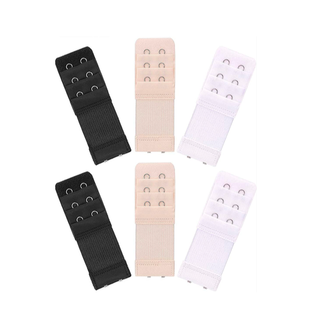 5pcs/set Three Rows Three Buckles Bra Extender Strap, Bra Clasp