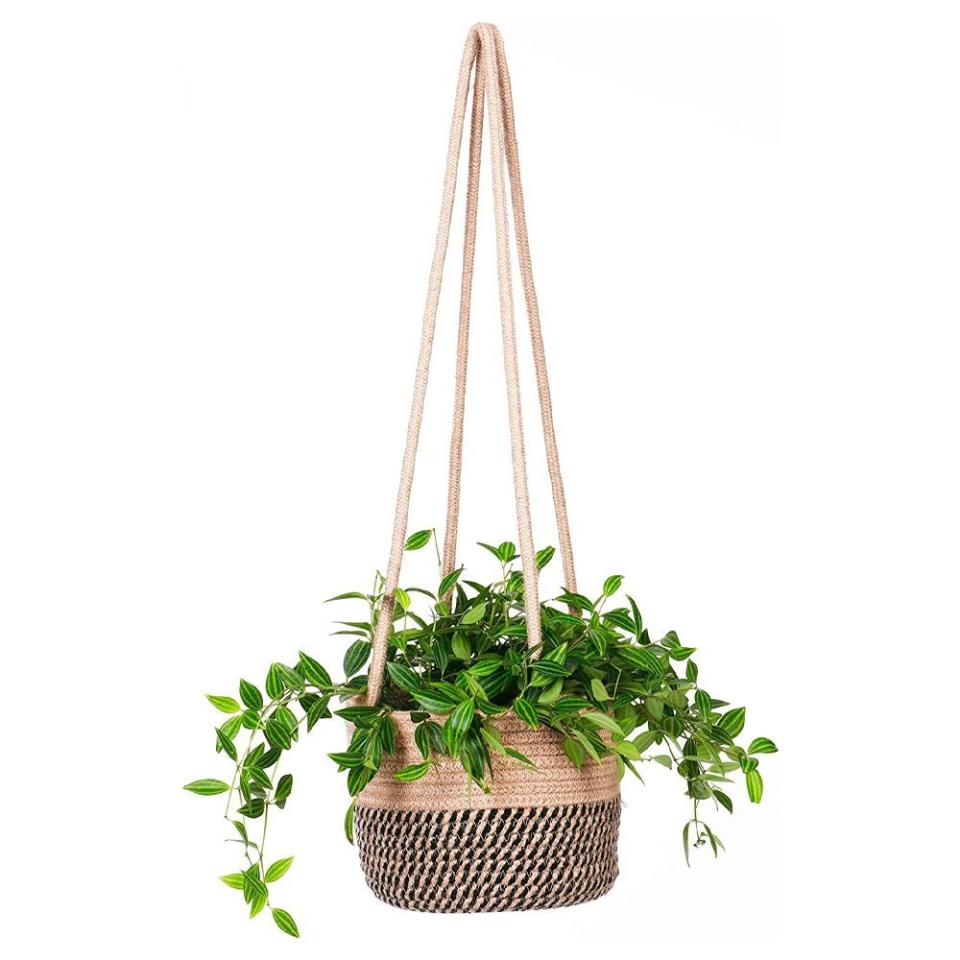 Woven Rope Basket Hanging Planter