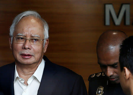 Malaysia's former prime minister Najib Razak arrives to give a statement to the Malaysian Anti-Corruption Commission (MACC) in Putrajaya, Malaysia May 24, 2018. REUTERS/Lai Seng Sin