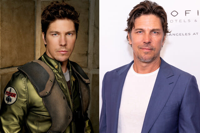 Michael Trucco in Battlestar Galactica;  Michael Trucco in 2022