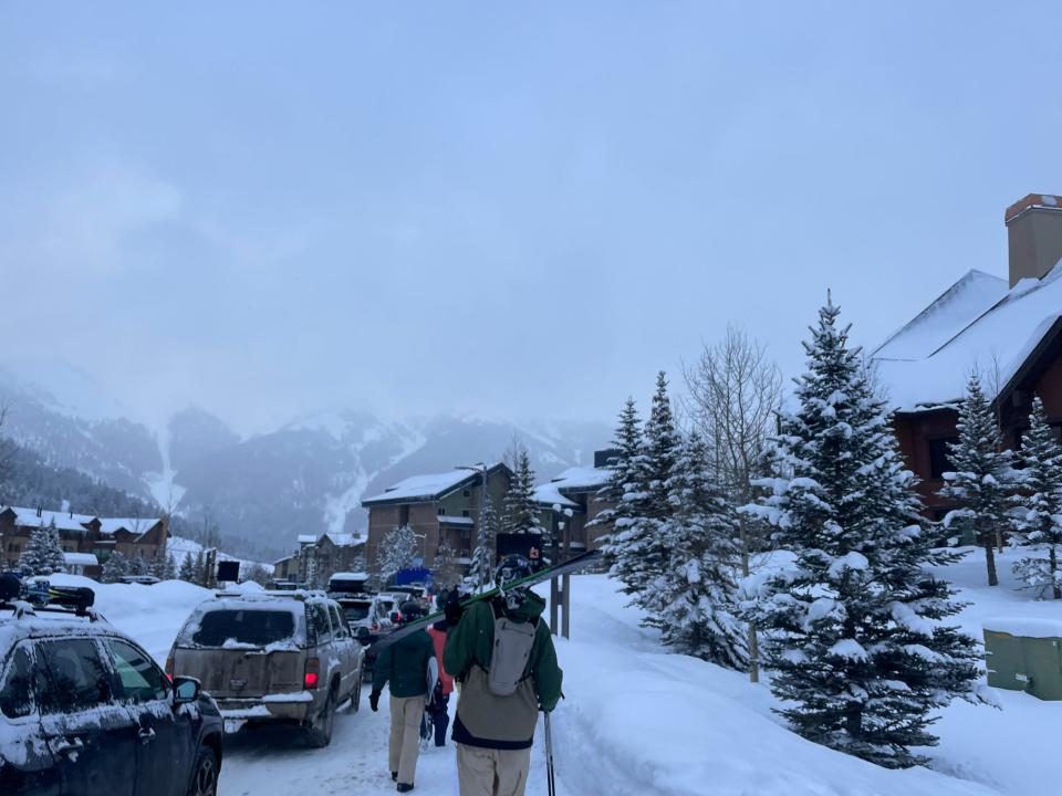 The author and her friends ended up walking to another bus stop instead of sitting in traffic on a shuttle bus.