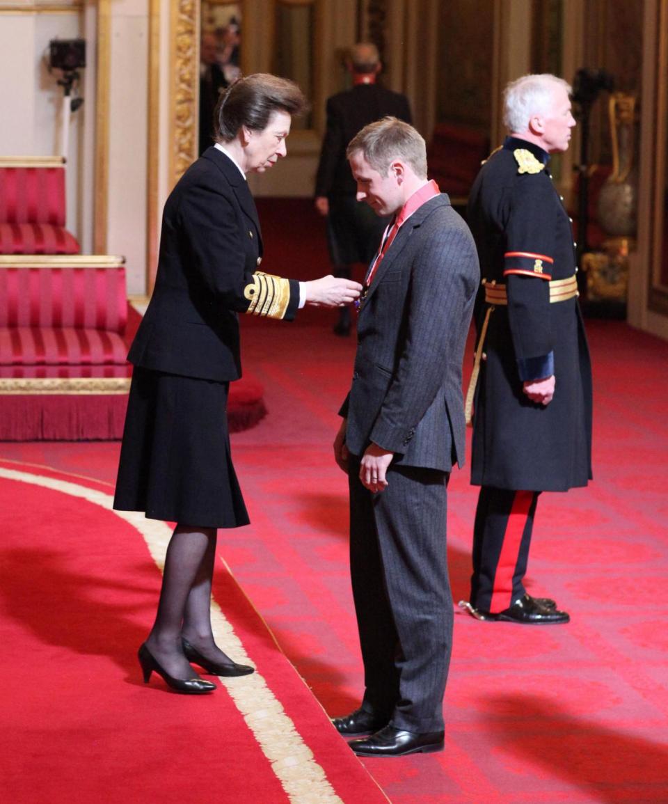 Jason Kenny was also awarded a CBE during the Investiture ceremony (PA)