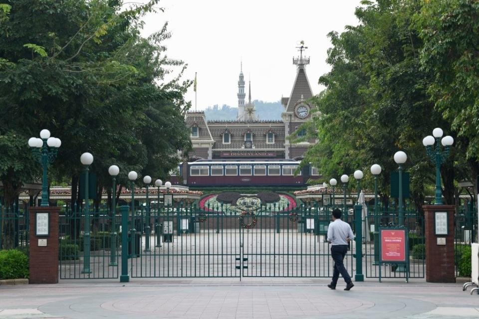 Empty and closed Hong Kong Disneyland