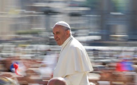 Pope Francis at the Vatican.   REUTERS/Max Rossi