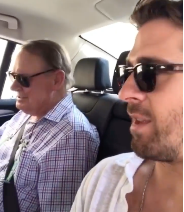 Hugh Sheridan singing with dad denis