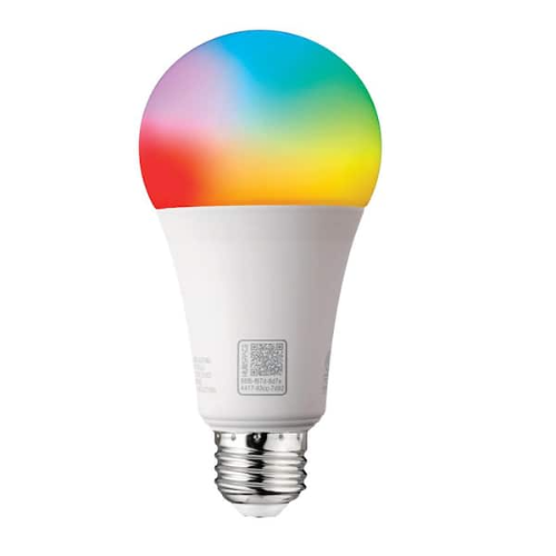 EcoSmart 100 Watt Color-Changing LED Light Bulb Powered by Hubspace