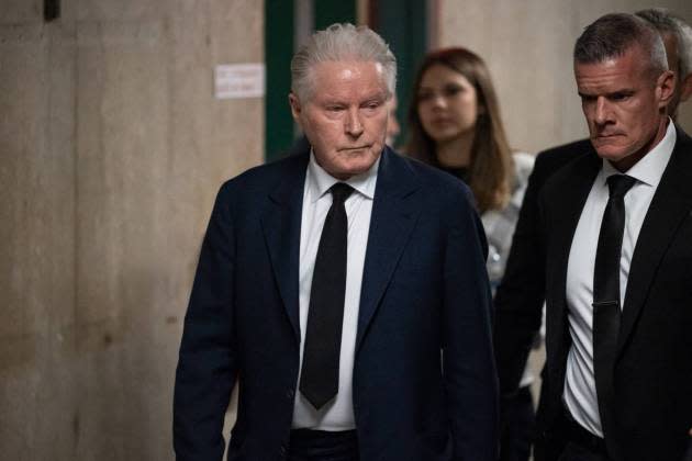 Don Henley arrives at the courtroom at Manhattan Criminal Court on Feb. 26, 2024, in NY. - Credit: YUKI IWAMURA/AFP via Getty Images