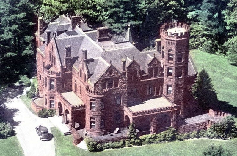 The grandiose Marchmont Castle, home to the White family of Winchendon of which Frederick W. White was a member.