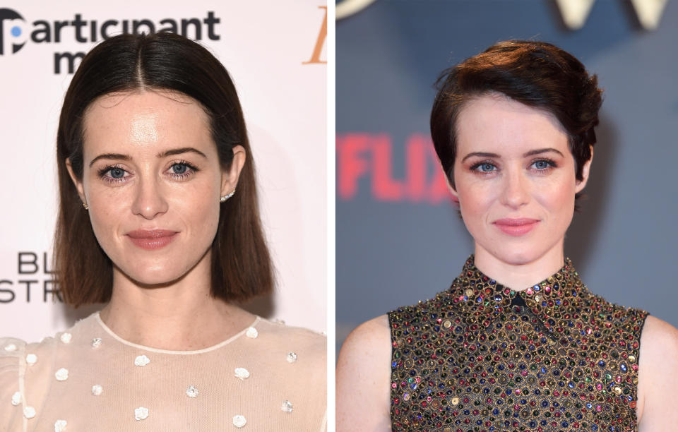 <p><strong>When:</strong> November 23<br>The star of ‘The Crown’ showed off a brand new pixie cut at the premiere of the new season.<br><i>[Photo: Getty]</i> </p>