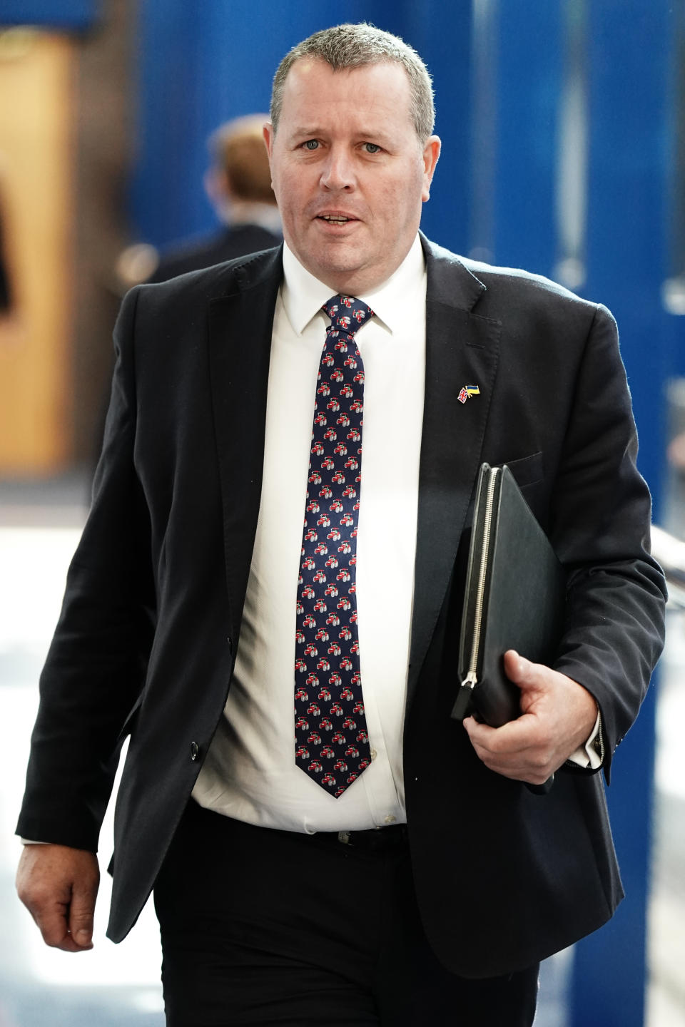 Minister for Farming, Fisheries and Food, Mark Spencer, arrives for the Conservative Party annual conference at the International Convention Centre in Birmingham. Picture date: Monday October 3, 2022. (Photo by Aaron Chown/PA Images via Getty Images)