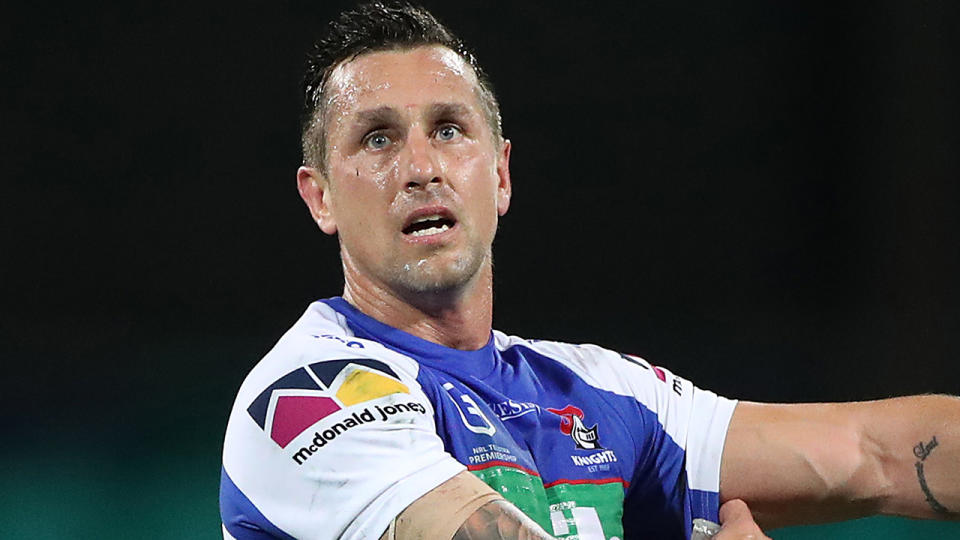 Mitchell Pearce will step down as captain of the Newcastle Knights, effective immediately. (Photo by Cameron Spencer/Getty Images)