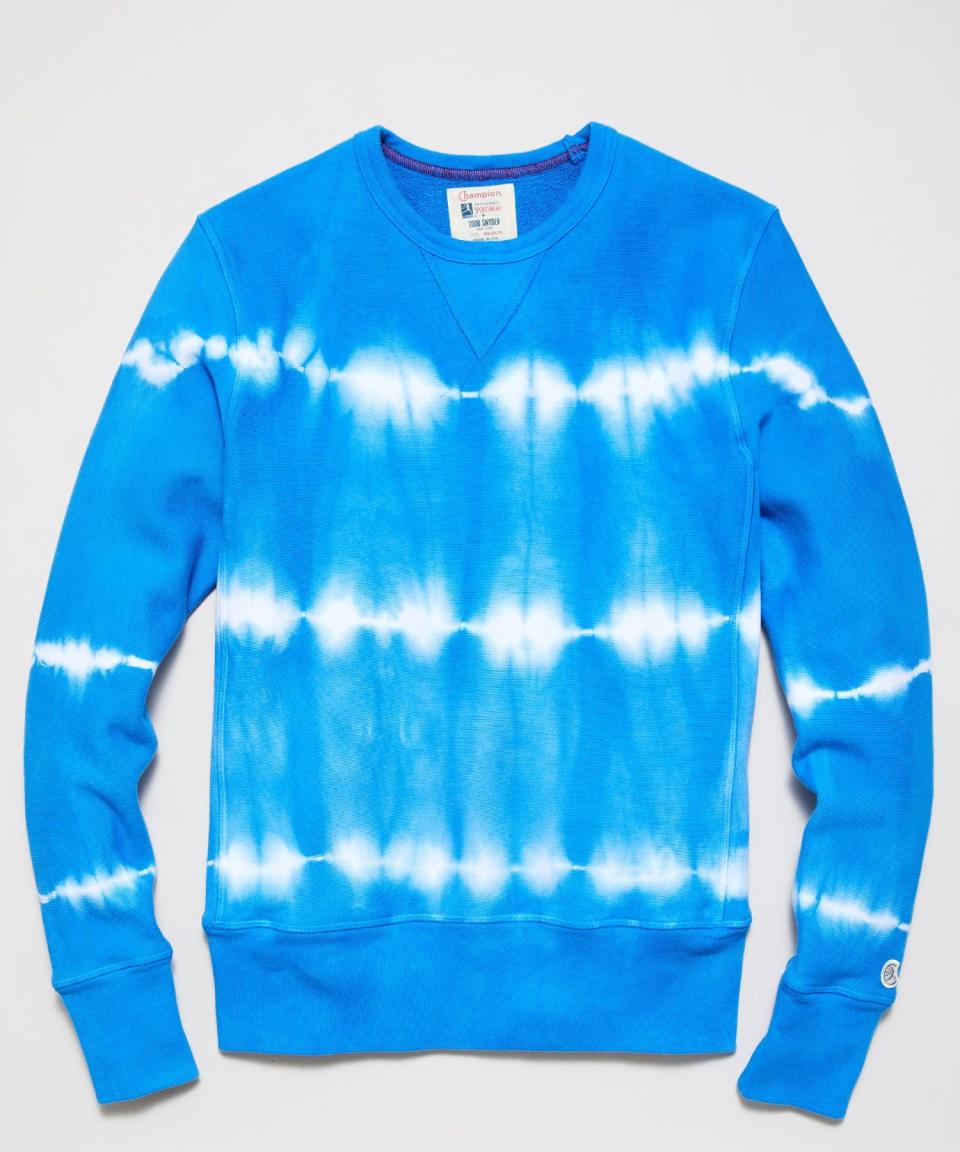 Neon Tie-Dye Reverse Weave Crewneck