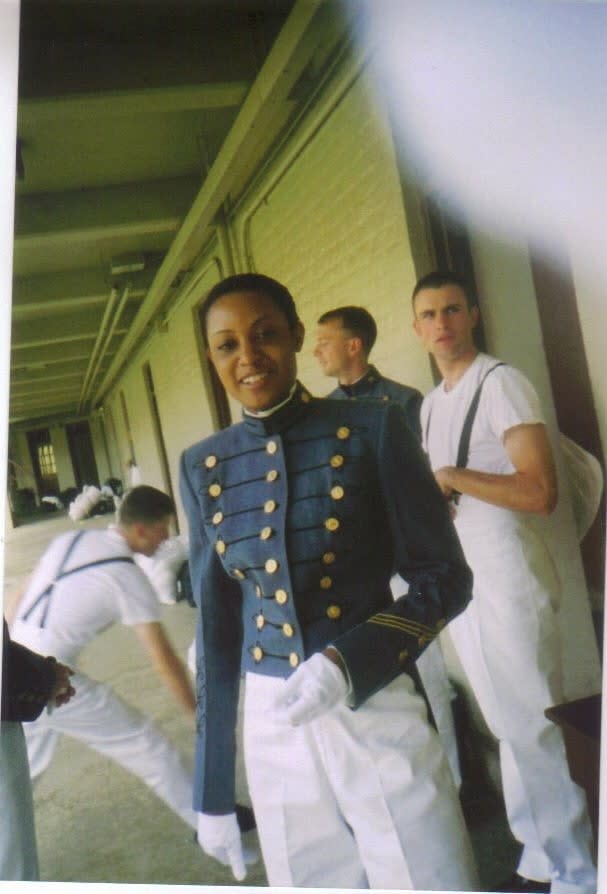 Jennifer Carroll Foy at the Virginia Military Institute in 1999