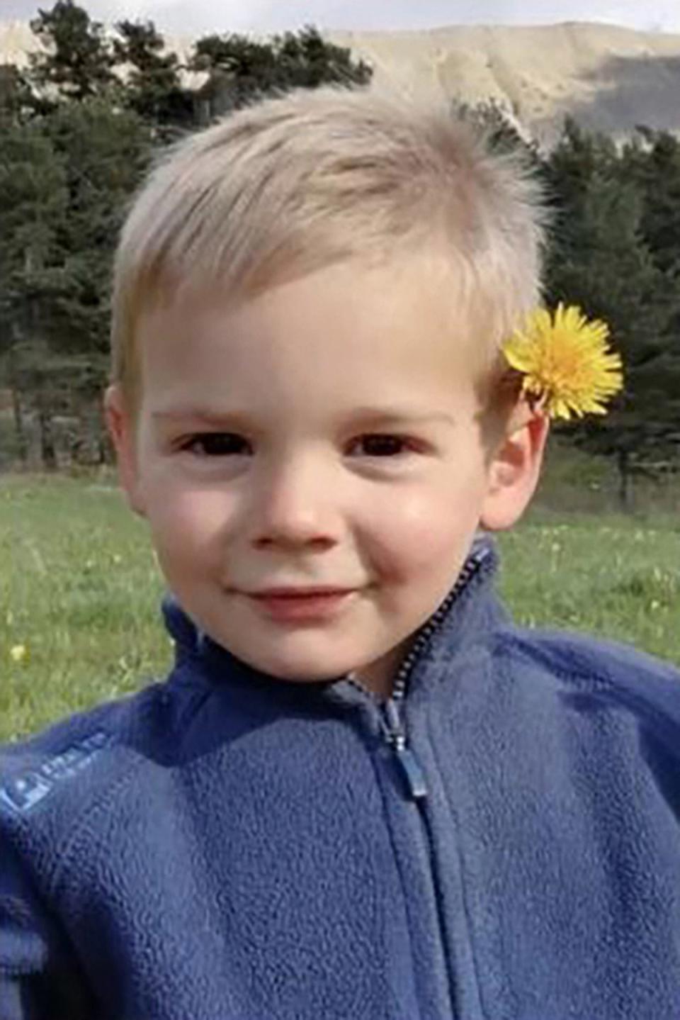 Emile Soleil, 2, disappeared from a family reunion at his grandparents’ house in Le Vernet on 8 July last year (@GendarmerieNationale_Twitter/AF)