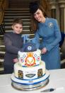 <p>Cake-cutting: Also a big royal duty. Kate did the honours during a celebration for the 75th Anniversary of the RAF Air Cadets London. And she wore a big fancy RAF pin on her coat. </p>