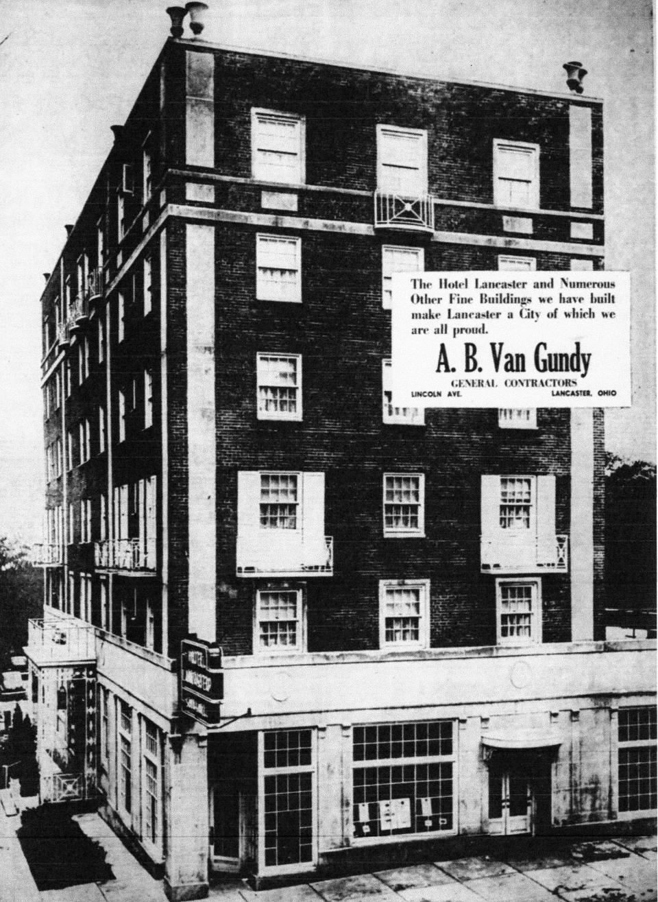 This ad/photo of the Hotel Lancaster appeared in the E-G ten years after it opened in 1940,