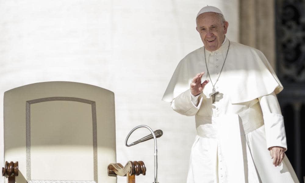 Pope Francis’s weekly general audience in Vatican City on 11 October.