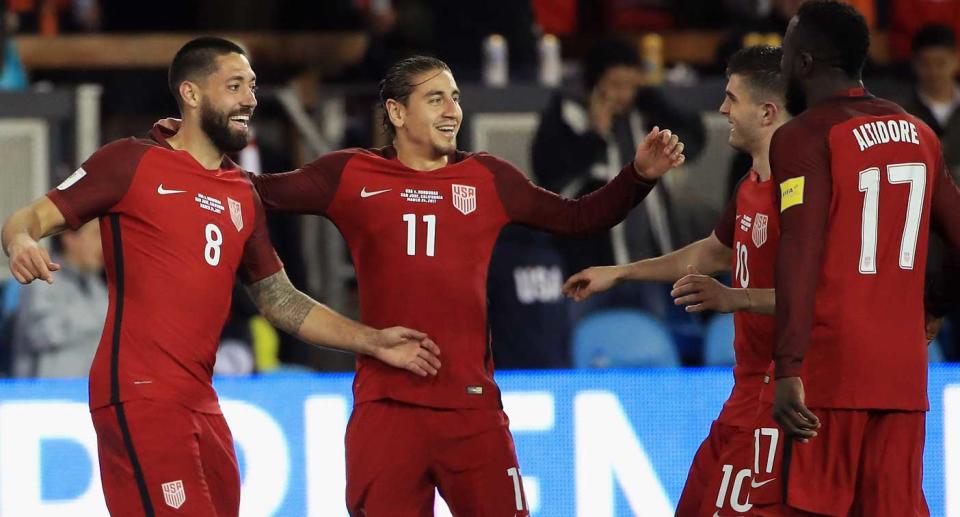 Clint Dempsey, Alejandro Bedoya, Christian Pulisic and Jozy Altidore