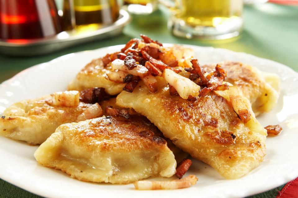 Pierogi are a traditional part of the 12-course meal in Poland (Stock)