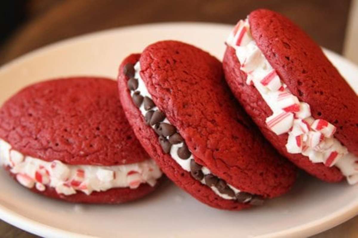 <p>Southern Bite</p><p><strong>Get the recipe: <a href="https://southernbite.com/red-velvet-whoopie-pies/" rel="nofollow noopener" target="_blank" data-ylk="slk:Red Velvet Whoopie Pies;elm:context_link;itc:0;sec:content-canvas" class="link rapid-noclick-resp">Red Velvet Whoopie Pies</a></strong></p>