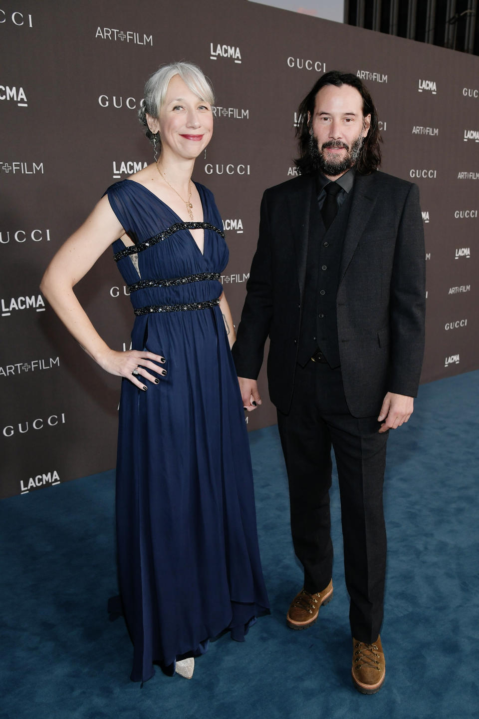 Alexandra Grant and Keanu Reeves attend the 2019 LACMA 2019 Art + Film Gala Presented By Gucci at LACMA on 2 November. [Photo: Getty]