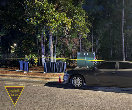 The Fayetteville Police Department at the scene of a homicide in the 3000 block of Tamarack Drive, Oct. 28, 2023.