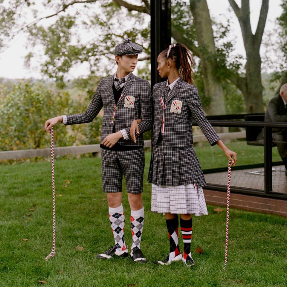 Argyles abound in Thom Browne’s new capsule collection.