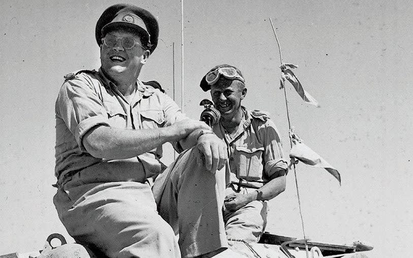 War correspondent Richard Dimbleby talking to Lance Sergeant Philip Budgen, c1942 -  Bridgeman Images