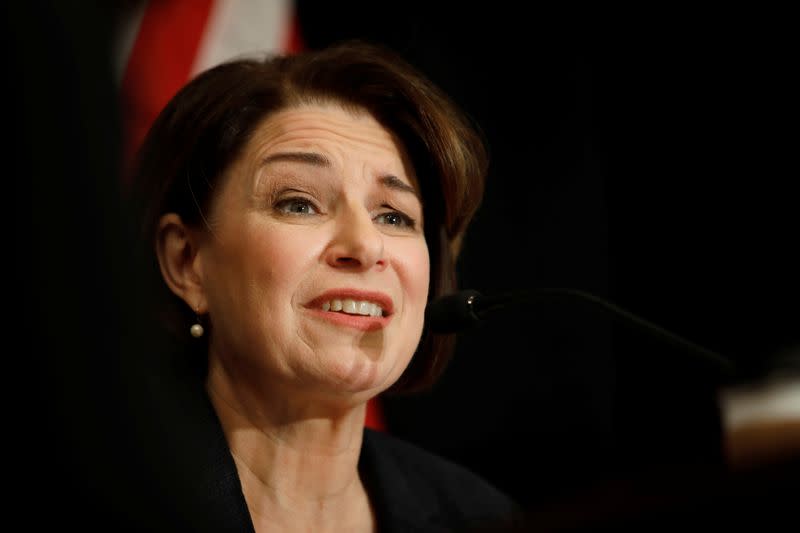 Democratic presidential candidate Amy Klobuchar in Greensboro, North Carolina