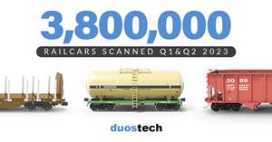 Duos Railcar Inspection Portal Technology Now Operational in 13 Locations Across the North American Rail NetworkDuos-Powered Artificial Intelligence Technology Performed Over 3.8 Million Scans Through the First Half of 2023