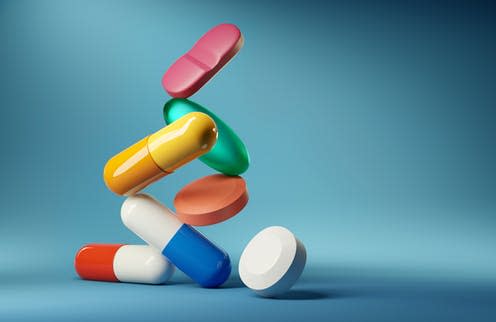 <span class="caption">Commonly used antibiotics are no longer working.</span> <span class="attribution"><a class="link " href="https://www.shutterstock.com/image-illustration/medical-balancing-act-group-medicine-pills-1467369743" rel="nofollow noopener" target="_blank" data-ylk="slk:solarseven/ Shutterstock;elm:context_link;itc:0;sec:content-canvas">solarseven/ Shutterstock</a></span>