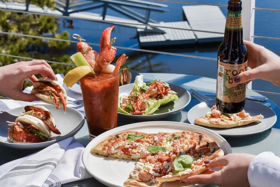 lobster flat bread with bloody mary