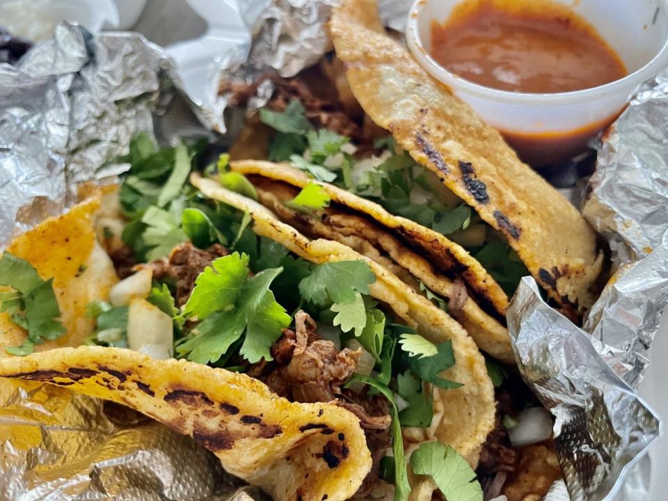 Tacos from Delicias Centro Americanas in Daytona Beach.