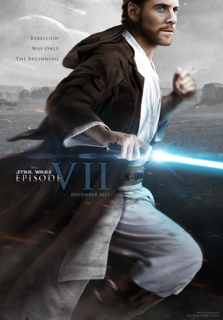 File this piece by The Mad Butcher one under Things That Could’ve Been. Michael Fassbender was long rumored to be in the running for a role in “Episode VII” (with some reports saying it was a villainous role that ultimately went to Adam Driver), but wasn’t cast. Hey, there’s always Episodes “VIII” and “IV,” though. 