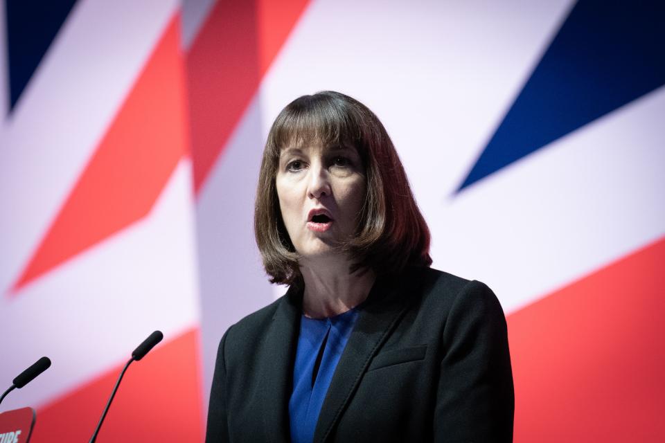 Shadow chancellor Rachel Reeves delivers her keynote speech to the Labour Party conference in Liverpool (Stefan Rousseau/PA) (PA Wire)