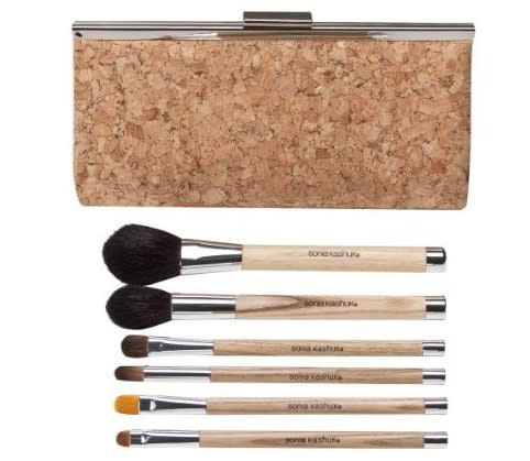 A 6-piece brush set for $20? Steal! The cute, little cork clutch is just an added bonus.