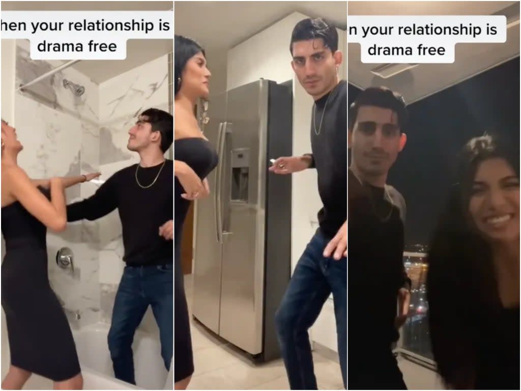 A TikTok video of a couple celebrating their drama-free relationship has emerged after he was arrested for her murder (TikTok / @anamacewindu)