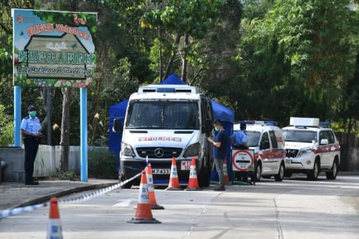 Police have set up blockades outside the quarantine camps