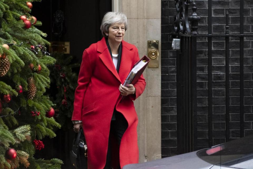 Leaving number 10: Theresa May (Photo: Dan Kitwood/Getty Images) (Getty Images)