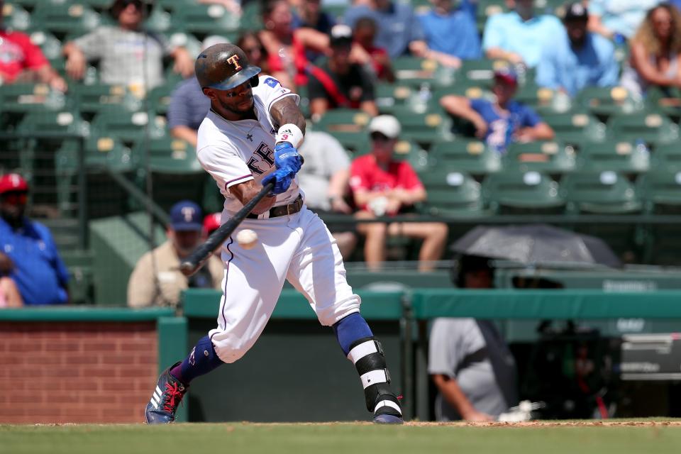 For the moment, Delino DeShields is the Texas leadoff man (Tom Pennington/Getty Images)