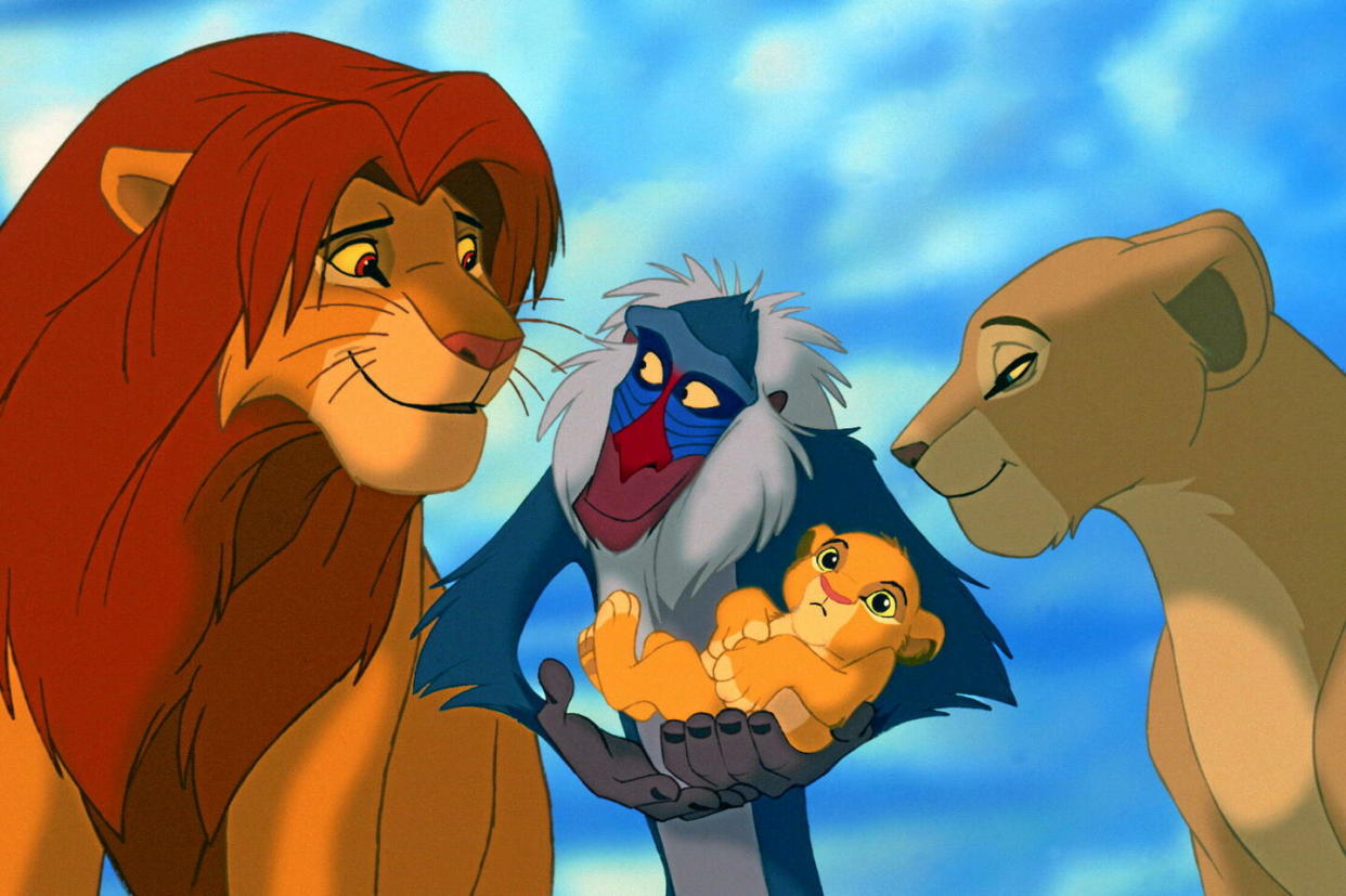 Mufasa, le singe Rafiki, le bébé Simba et Nala, vont booster les recettes de Disney.   - Credit:Disney